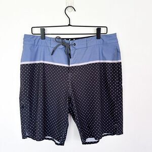 BYLT Basics Men’s Coastal Boardshort 2.0 Hybrid Polka Dot Slate Blue